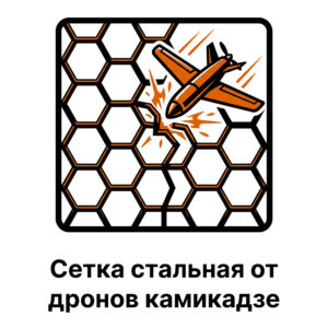 Сетка стальная от дронов камикадзе